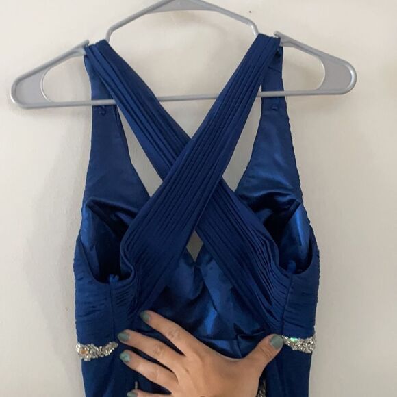 Faviana Navy Prom Dress  - Picture 5 of 8